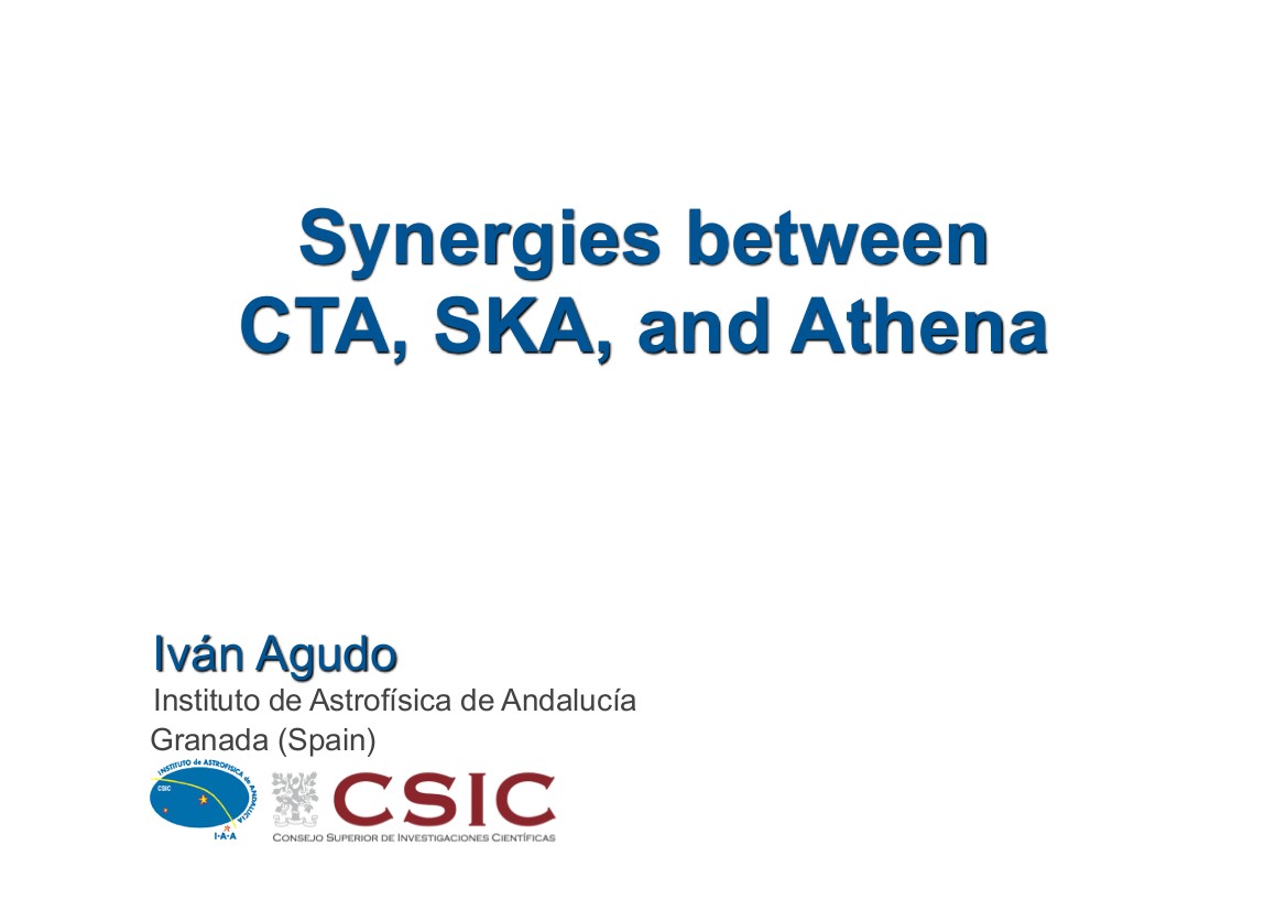 Synergies between CTA, SKA, and Athena