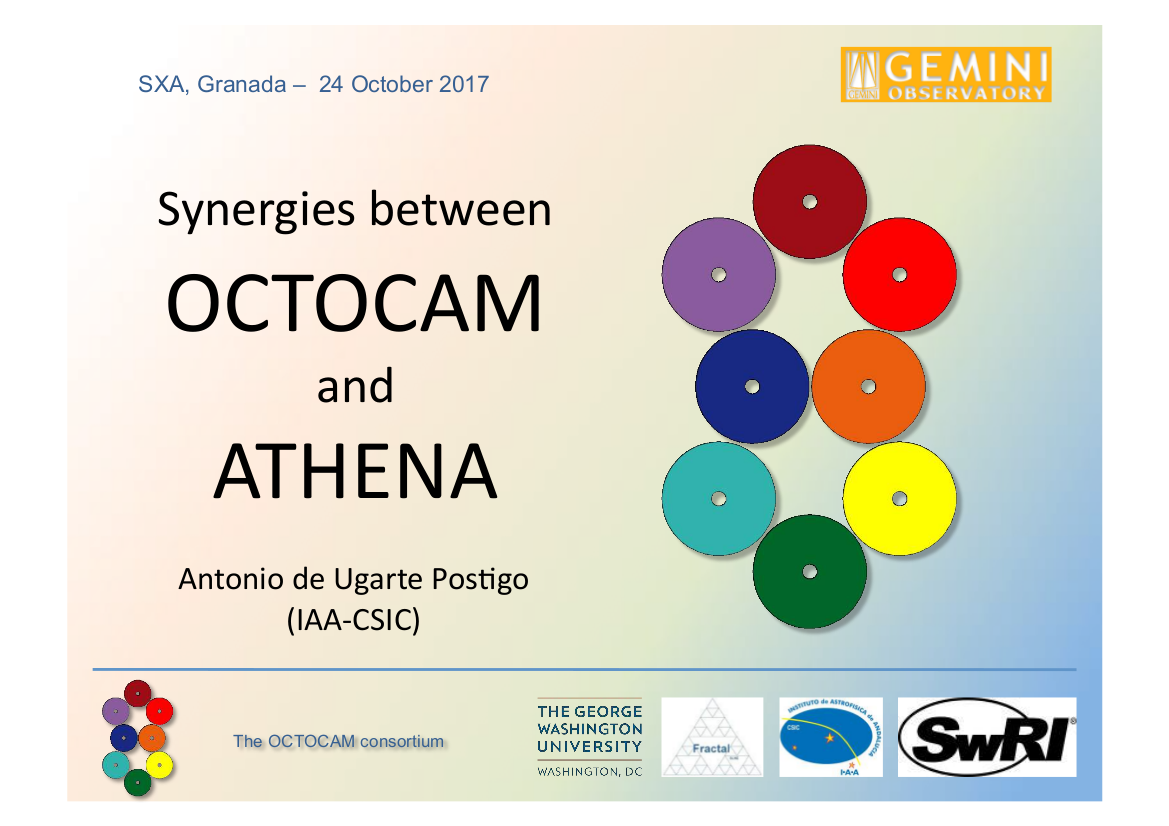 Sinergias entre OCTOCAM y Athena