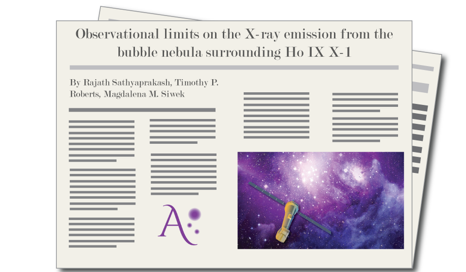 "Observational limits on the X-ray emission from the bubble nebula surrounding Ho IX X-1", por R. Sathyaprakash,T. P. Roberts & M. M. Siwek