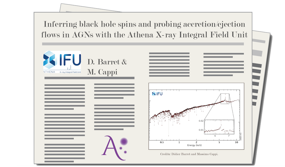 "Inferring black hole spins and probing accretion/ejection flows in AGNs with the Athena X-ray Integral Field Unit", por D. Barret and M. Cappi