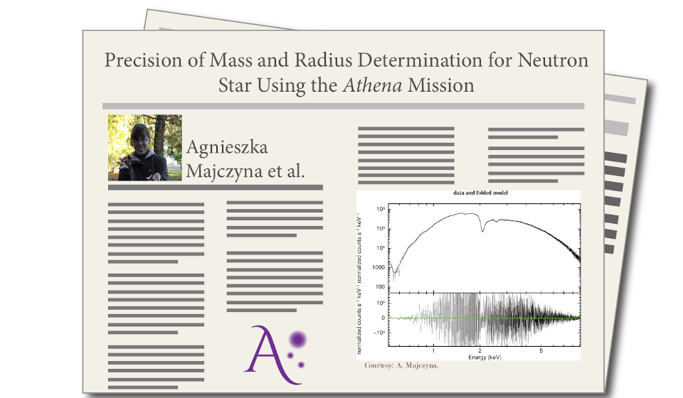 "Precision of mass and radius determination for neutron star using the Athena mission", by A. Majczyna