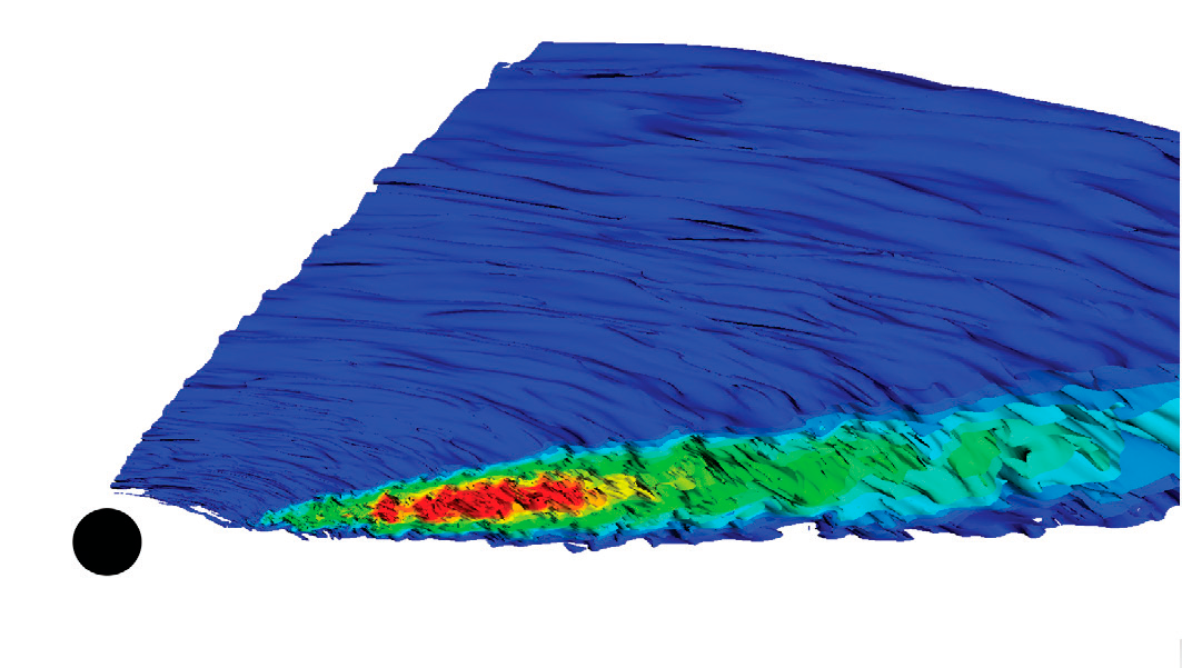 Iso-density contours from a simulated magnetohydrodynamic accretion disk around a black hole