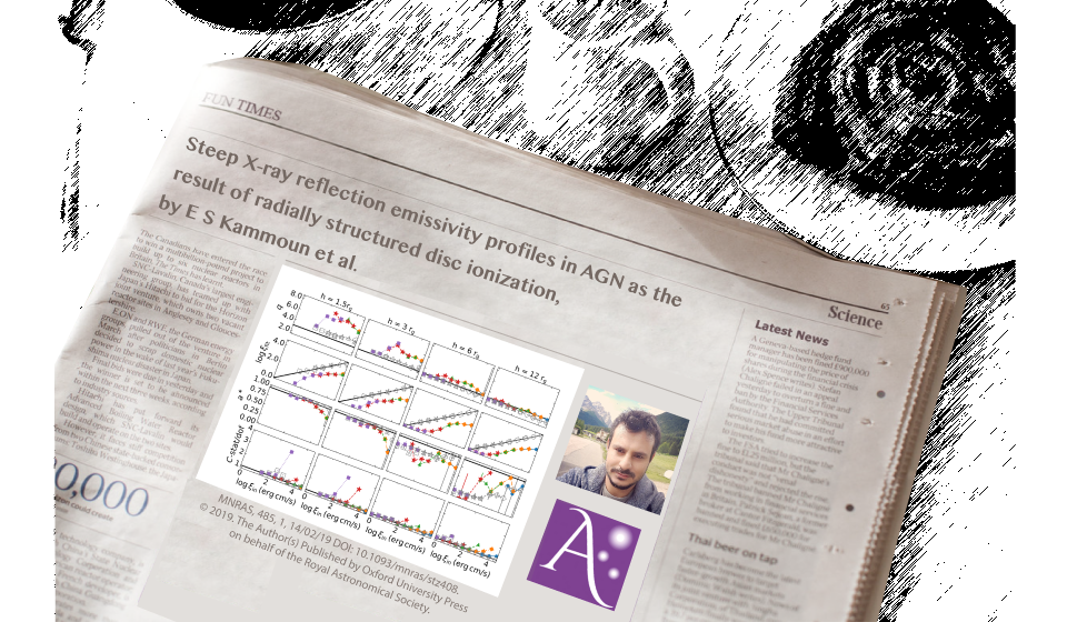 "Steep X-ray reflection emissivity profiles in AGN as the result of radially structured disc ionization", por E S Kammoun et al.