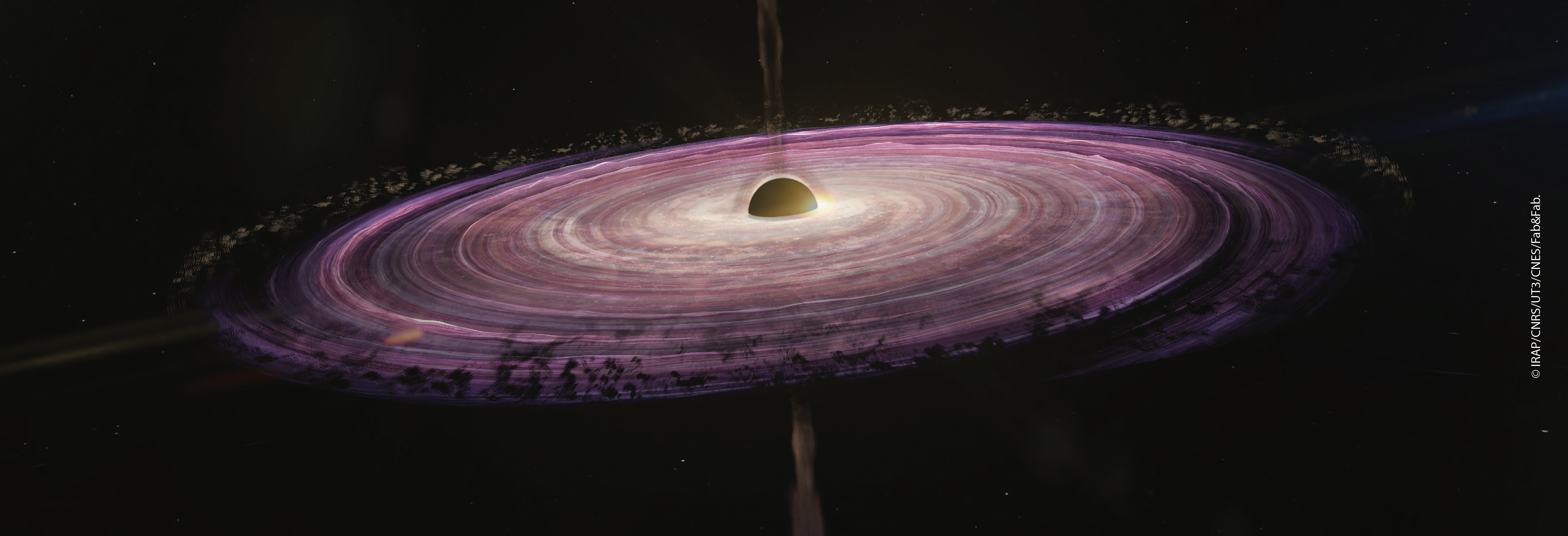 An artistic view of the accretion disk around a black hole