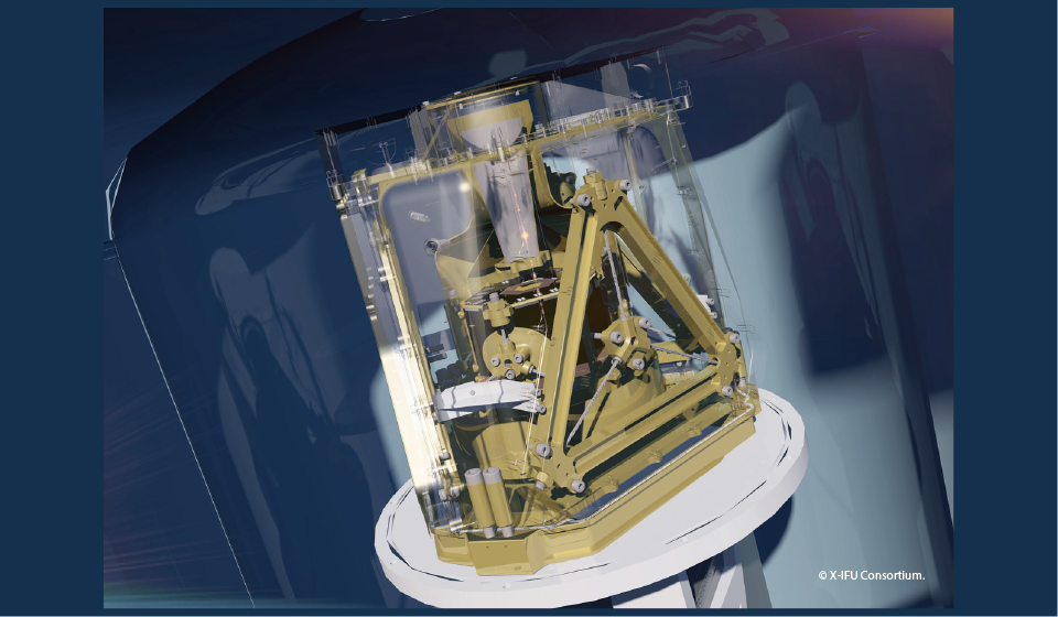 This is an artist’s impression of the X-IFU’s 2K Focal Plane Assembly 