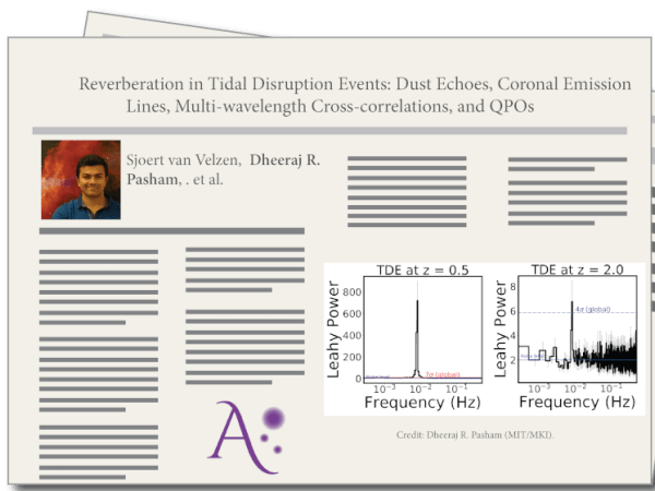 Reverberation in Tidal Disruption Events: Dust Echoes, Coronal Emission Lines, Multi-wavelength Cross-correlations, and QPOs, by Dheeraj Pasham