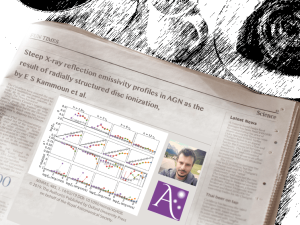 "Steep X-ray reflection emissivity profiles in AGN as the result of radially structured disc ionization", por E S Kammoun et al.